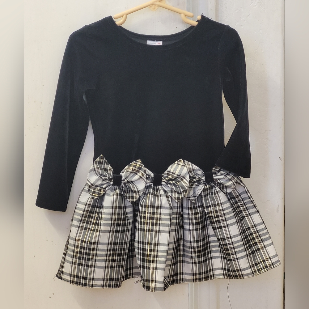 Wonder Kids Toddler Girl 24 Months Black Velvet Party Dress